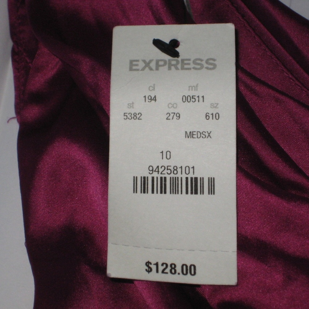 Express Rushed One Shoulder Color Block Dress 10 - Picture 4 of 4